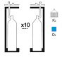 Газовая рампа кислородная РКР-10к2 (10 бал.,двухряд.,редук.РКЗ-500) контейнерн