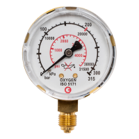 Манометр Кислородный 200/315 бар, 63 мм GCE