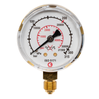 Манометр Инертные газы 200/315 бар, 63 мм GCE